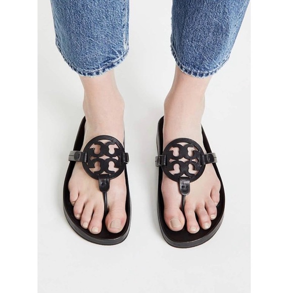 Tory Burch Women's Miller Cloud Sandals, Perfect Black, 12 Medium US Brand New - Picture 2 of 7